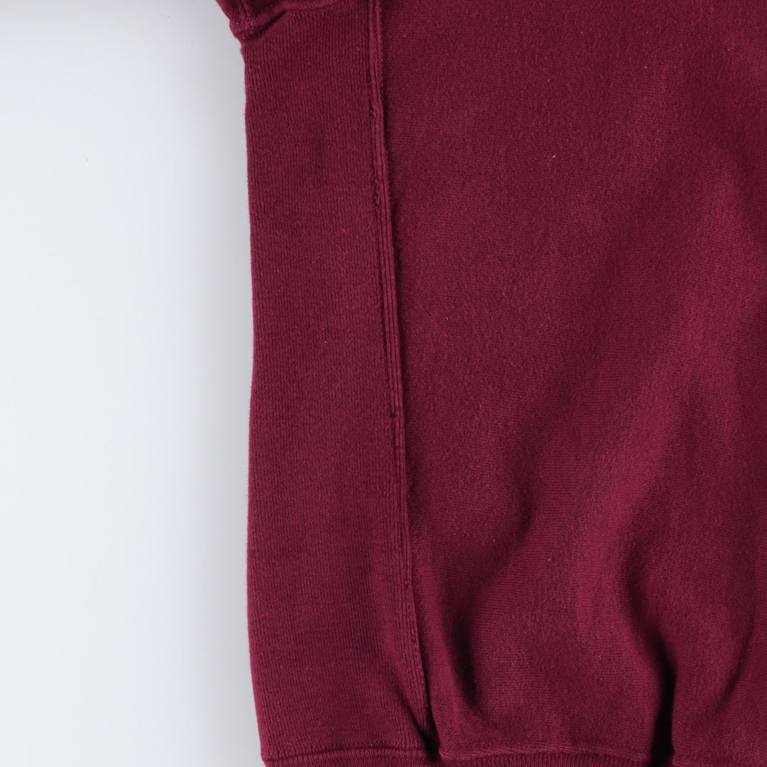 90'S Champion Reverse Weave embroidered tag full-zip sweatshirt hoodie, made in USA, men's size XL equivalent. cotton burgundy type Vintage Second Hand