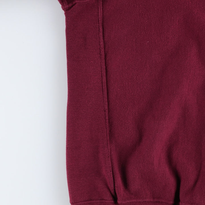 90'S Champion Reverse Weave embroidered tag full-zip sweatshirt hoodie, made in USA, men's size XL equivalent. cotton burgundy type Vintage Second Hand