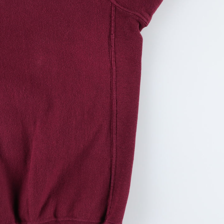 90'S Champion Reverse Weave embroidered tag full-zip sweatshirt hoodie, made in USA, men's size XL equivalent. cotton burgundy type Vintage Second Hand