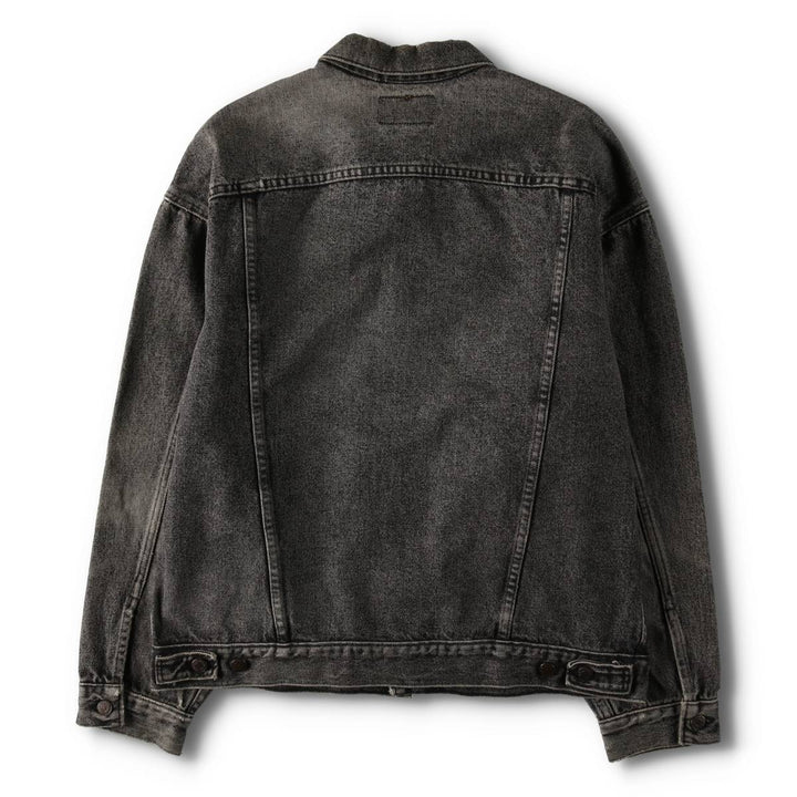 1990'S Levi's 70507-4858 Black Denim Jacket, Made in USA, Men's Size L (approx.), Vintage cotton black type Vintage Second Hand