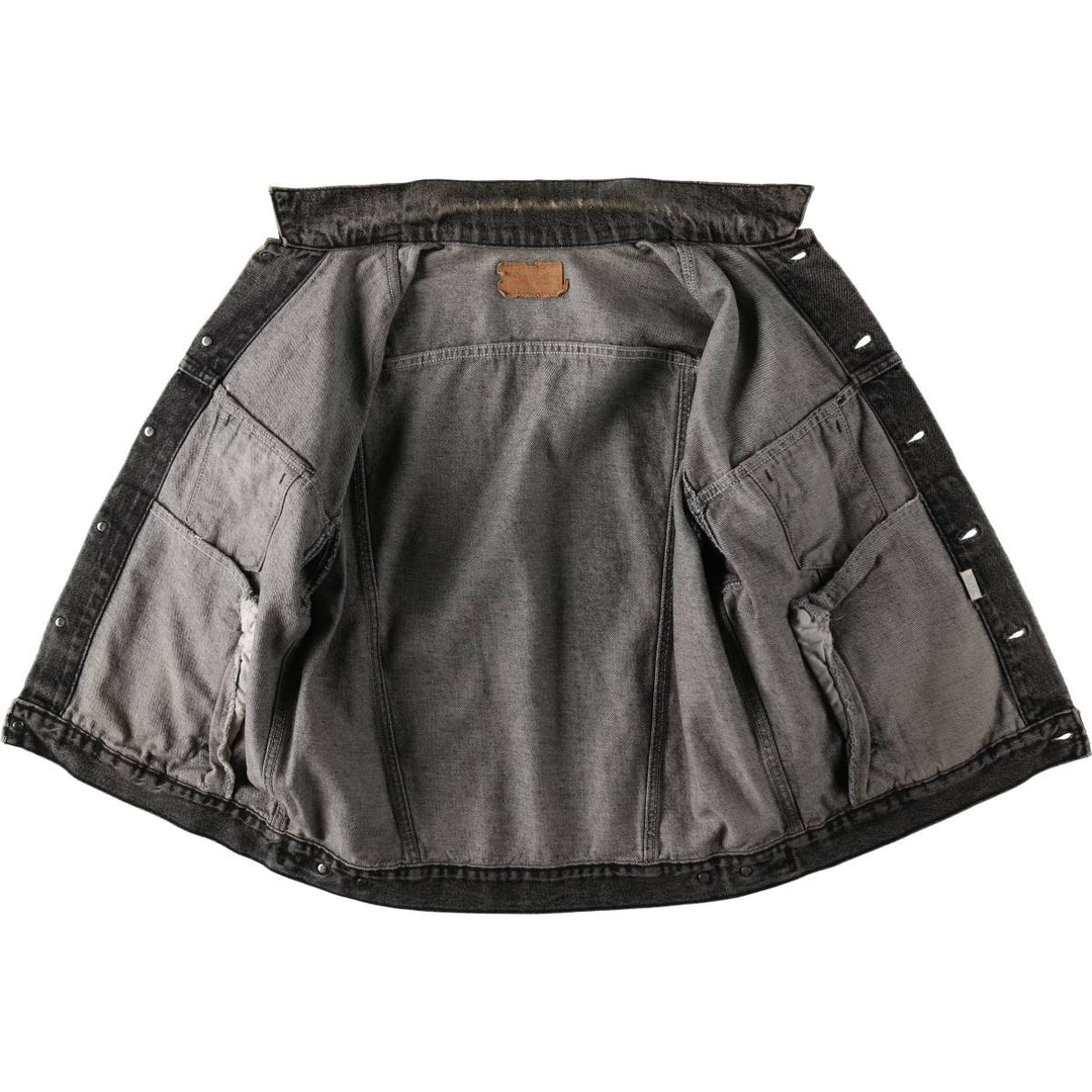1990'S Levi's 70507-4858 Black Denim Jacket, Made in USA, Men's Size L (approx.), Vintage cotton black type Vintage Second Hand