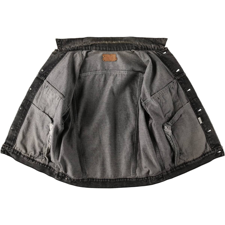 1990'S Levi's 70507-4858 Black Denim Jacket, Made in USA, Men's Size L (approx.), Vintage cotton black type Vintage Second Hand