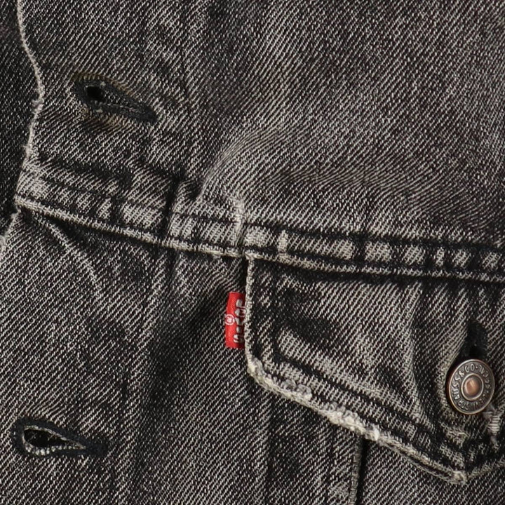1990'S Levi's 70507-4858 Black Denim Jacket, Made in USA, Men's Size L (approx.), Vintage cotton black type Vintage Second Hand
