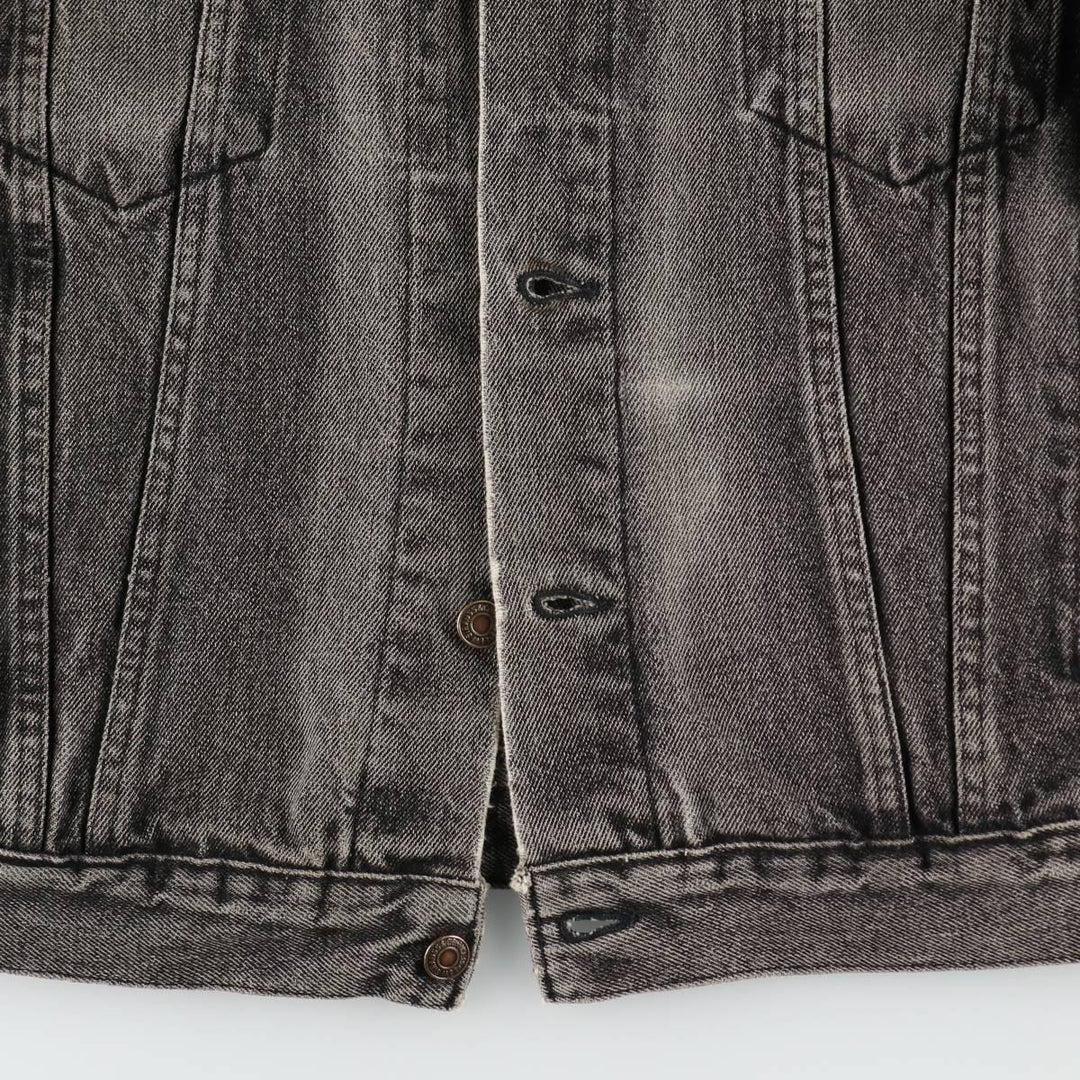 1990'S Levi's 70507-4858 Black Denim Jacket, Made in USA, Men's Size L (approx.), Vintage cotton black type Vintage Second Hand