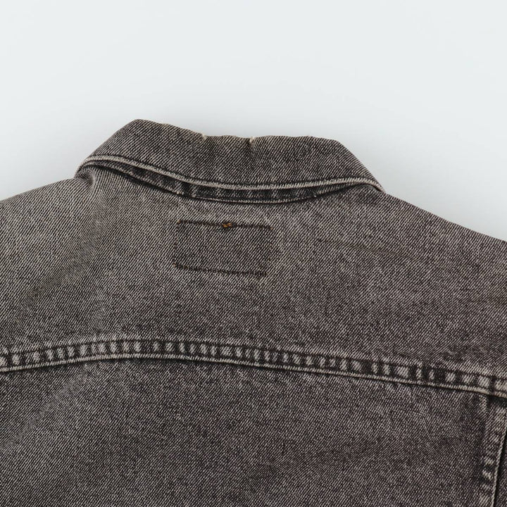 1990'S Levi's 70507-4858 Black Denim Jacket, Made in USA, Men's Size L (approx.), Vintage cotton black type Vintage Second Hand