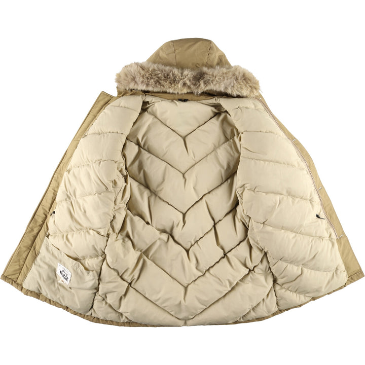 70'S WOOLRICH White Tag Arctic Parka Goose Down Parka Men's L Size Vintage cotton Beige type Vintage Second Hand