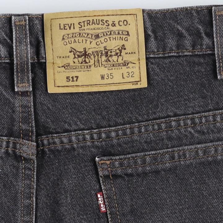 90'S Levi's 517 Black Denim Bootcut Denim Pants Made in USA Men's W34 Vintage /eva003447