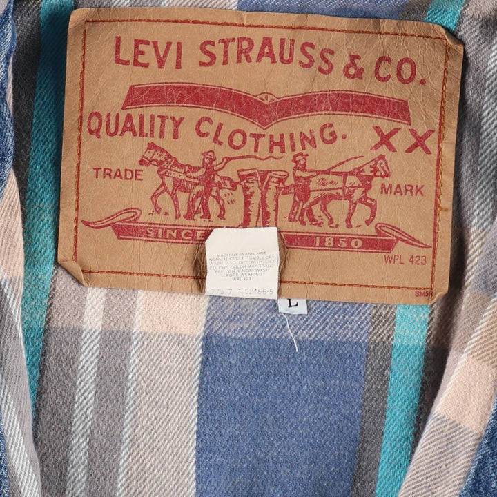 90'S Levi's 75069-0214 Oversized Patch Denim Jacket Men's Size L Vintage /eva003481