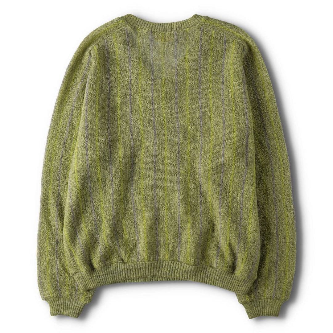 60s-70'S Jantzen Stripe Pattern V-neck Mohair Knit Sweater Made in Canada Men's L Size Vintage /eva003487