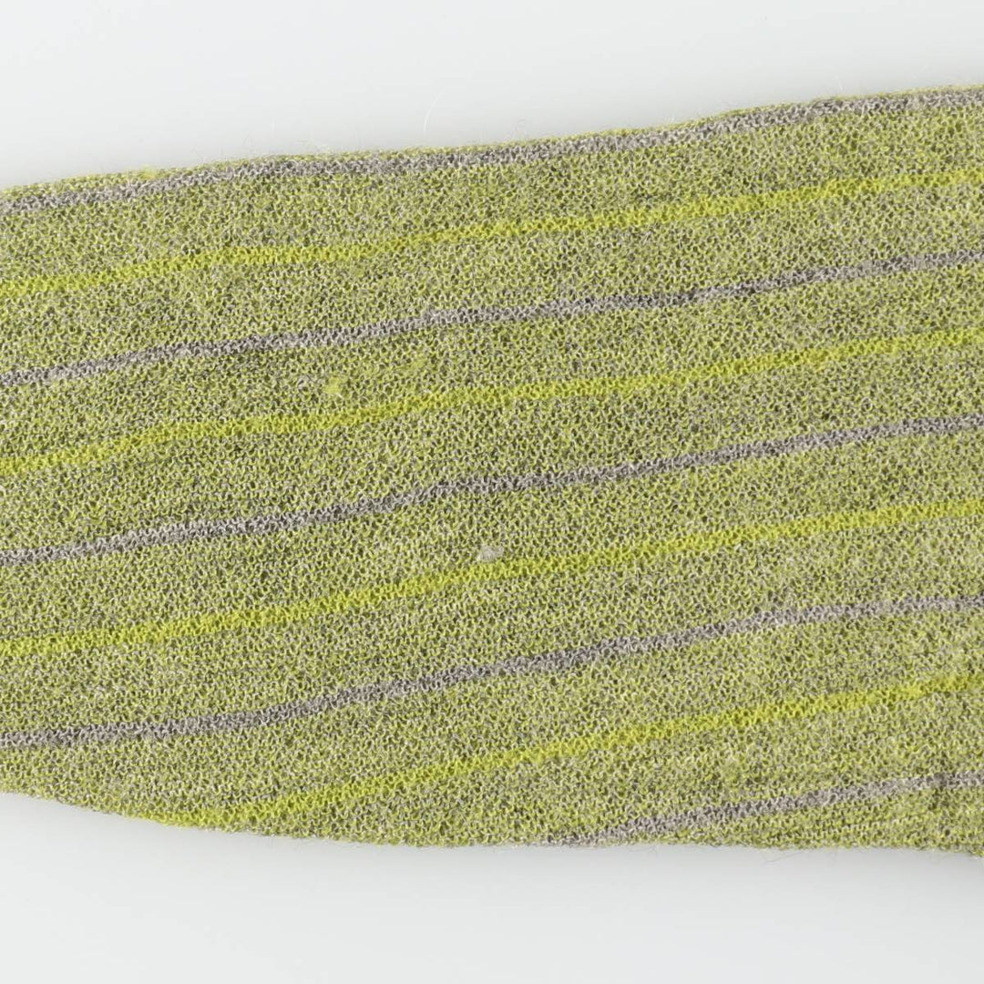 60s-70'S Jantzen Stripe Pattern V-neck Mohair Knit Sweater Made in Canada Men's L Size Vintage /eva003487