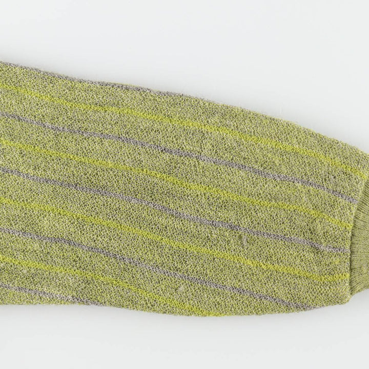 60s-70'S Jantzen Stripe Pattern V-neck Mohair Knit Sweater Made in Canada Men's L Size Vintage /eva003487