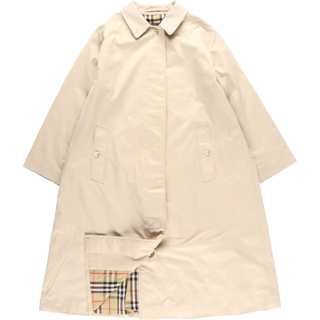 Burberry's Balmacaan Coat, Made in England, Women's Size L cotton Beige type Vintage Second Hand