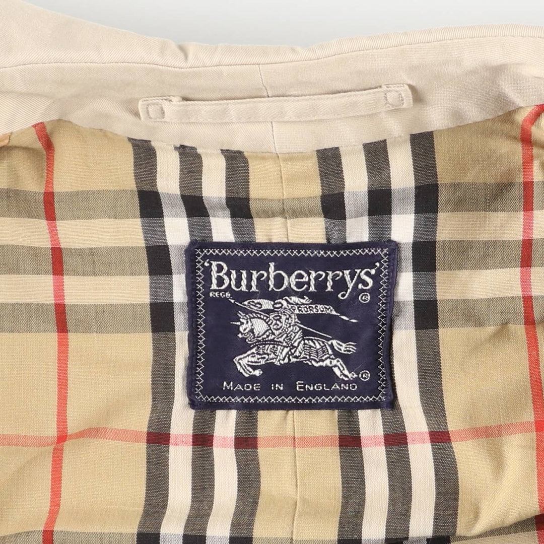 Burberry's Balmacaan Coat, Made in England, Women's Size L cotton Beige type Vintage Second Hand