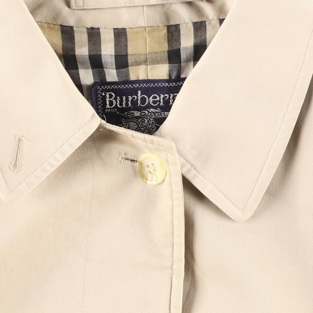 Burberry's Balmacaan Coat, Made in England, Women's Size L cotton Beige type Vintage Second Hand