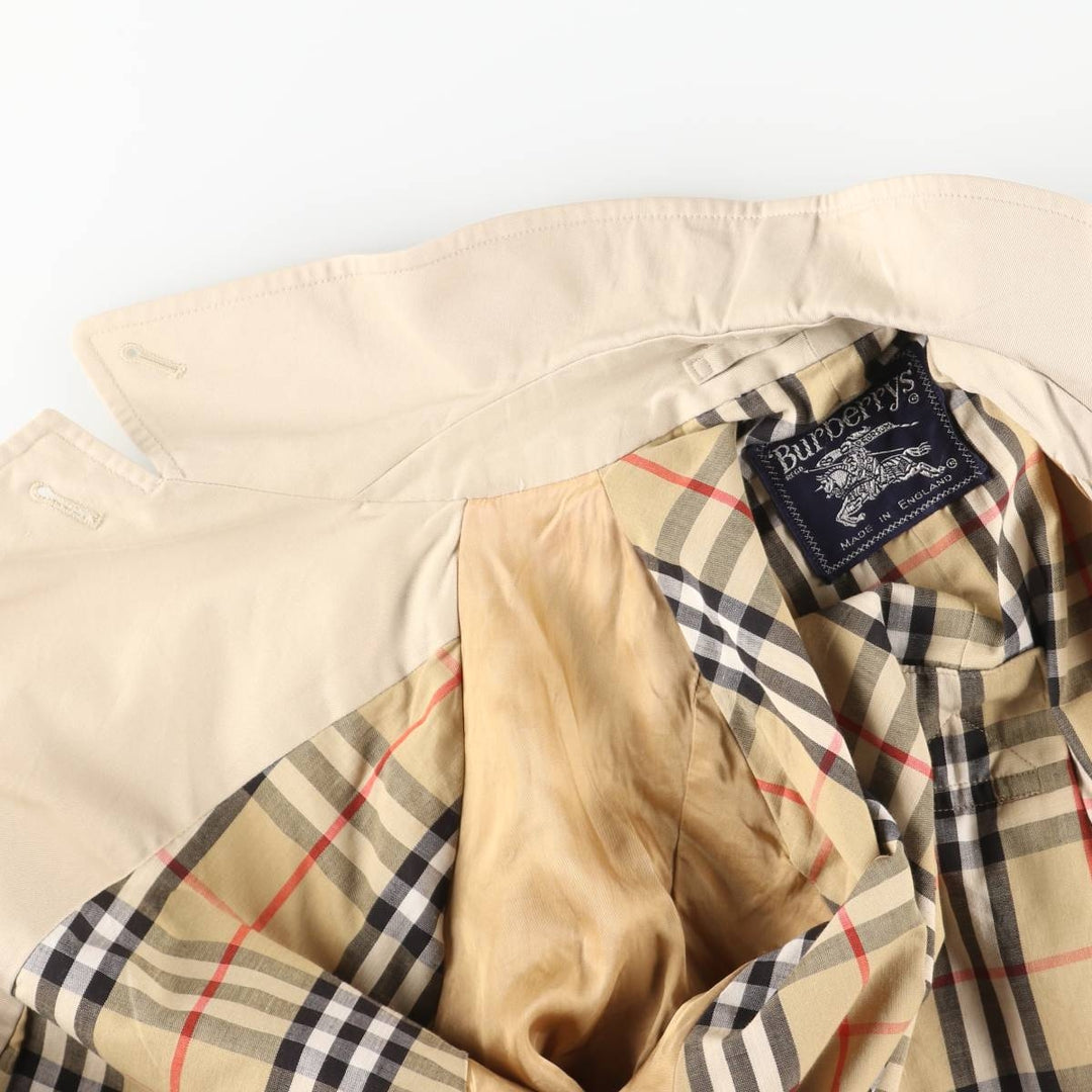 Burberry's Balmacaan Coat, Made in England, Women's Size L cotton Beige type Vintage Second Hand
