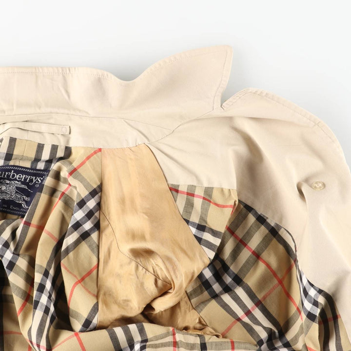Burberry's Balmacaan Coat, Made in England, Women's Size L cotton Beige type Vintage Second Hand