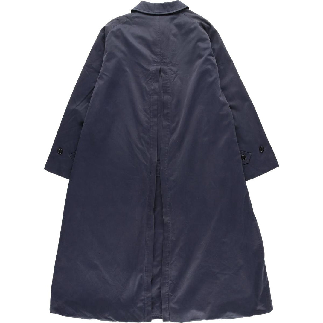 Burberry's Balmacaan Coat, Made in England, Women's Size XL cotton navy blue type Vintage Second Hand