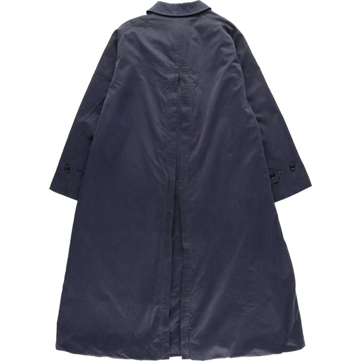 Burberry's Balmacaan Coat, Made in England, Women's Size XL cotton navy blue type Vintage Second Hand