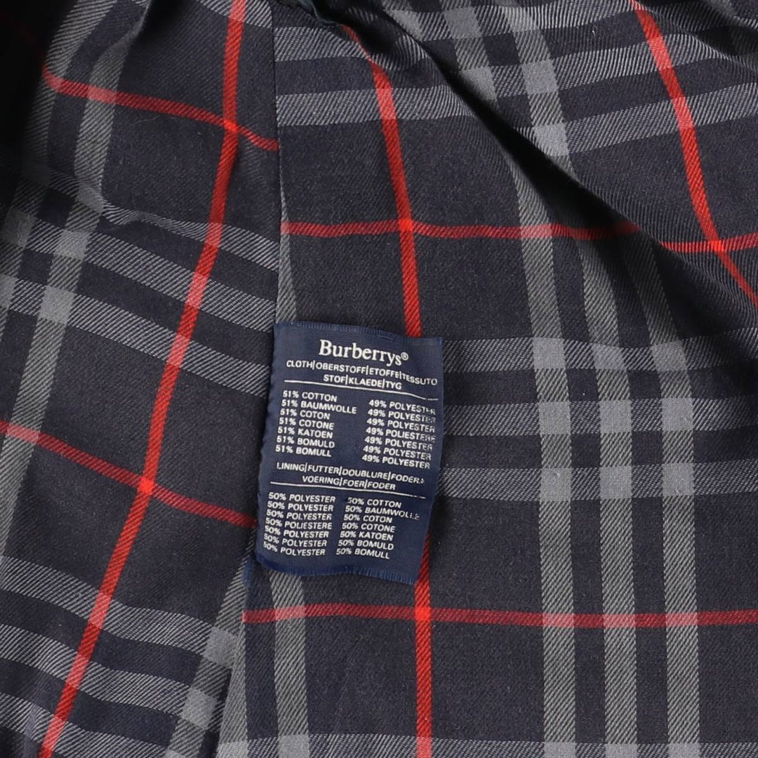 Burberry's Balmacaan Coat, Made in England, Women's Size XL cotton navy blue type Vintage Second Hand
