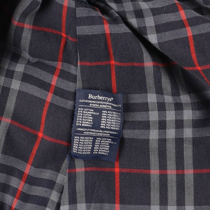 Burberry's Balmacaan Coat, Made in England, Women's Size XL cotton navy blue type Vintage Second Hand