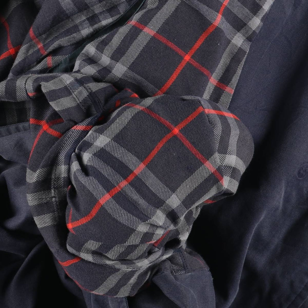 Burberry's Balmacaan Coat, Made in England, Women's Size XL cotton navy blue type Vintage Second Hand