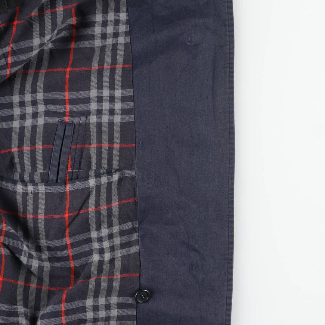 Burberry's Balmacaan Coat, Made in England, Women's Size XL cotton navy blue type Vintage Second Hand
