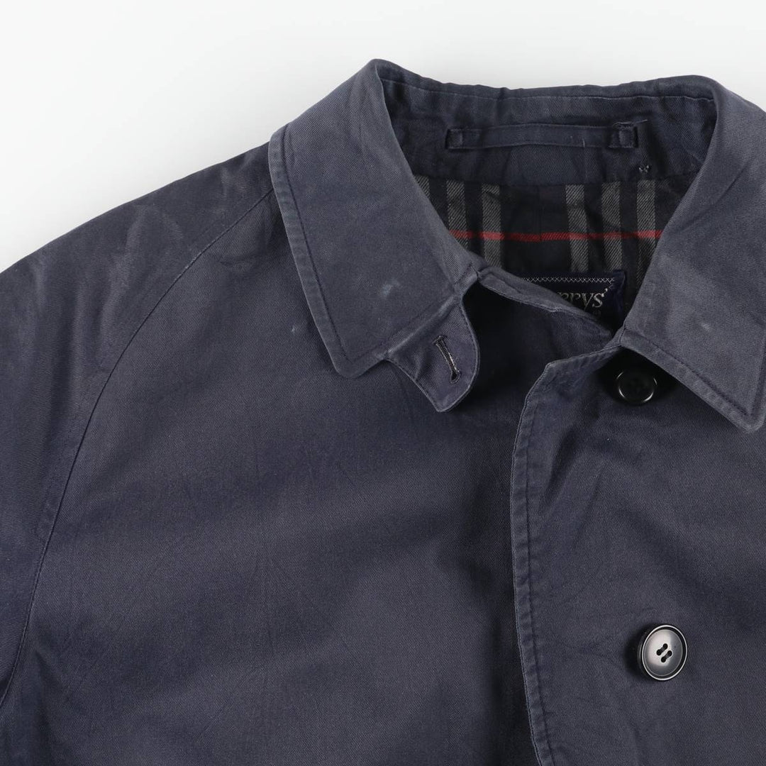 Burberry's Balmacaan Coat, Made in England, Women's Size XL cotton navy blue type Vintage Second Hand