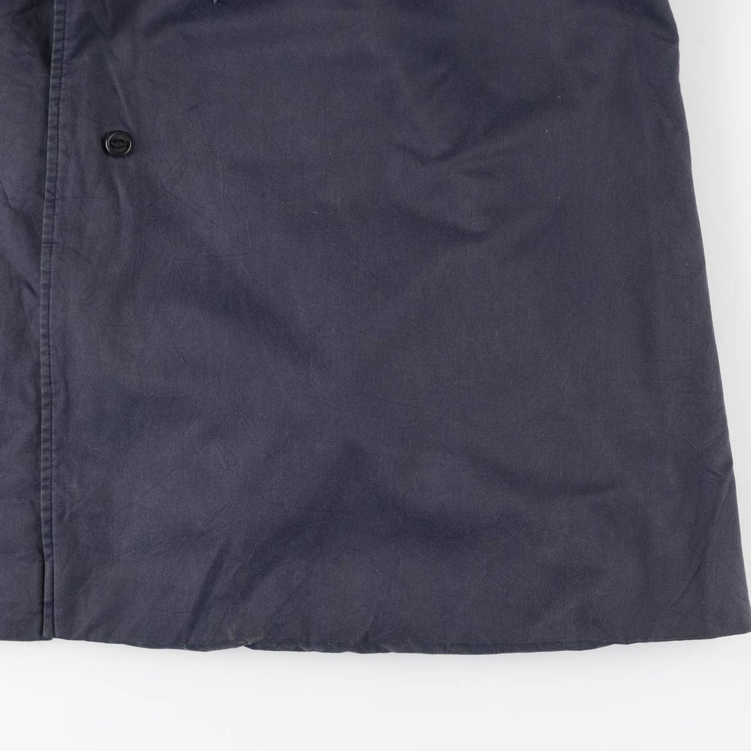 Burberry's Balmacaan Coat, Made in England, Women's Size XL cotton navy blue type Vintage Second Hand