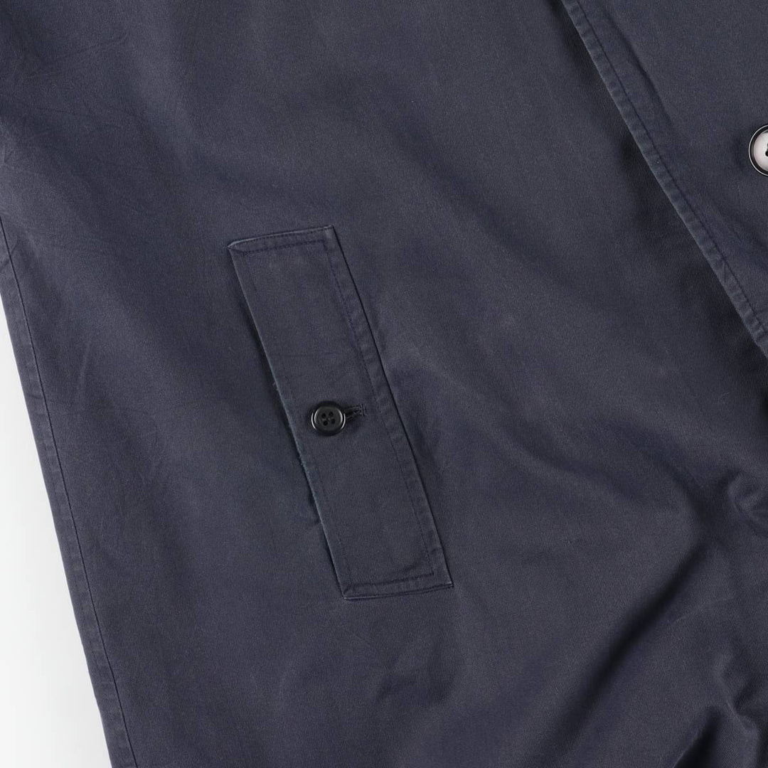 Burberry's Balmacaan Coat, Made in England, Women's Size XL cotton navy blue type Vintage Second Hand