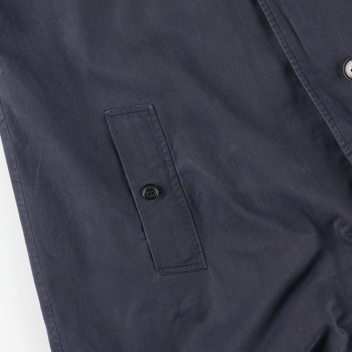 Burberry's Balmacaan Coat, Made in England, Women's Size XL cotton navy blue type Vintage Second Hand