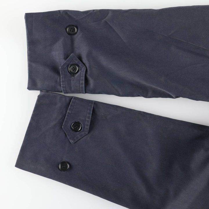 Burberry's Balmacaan Coat, Made in England, Women's Size XL cotton navy blue type Vintage Second Hand
