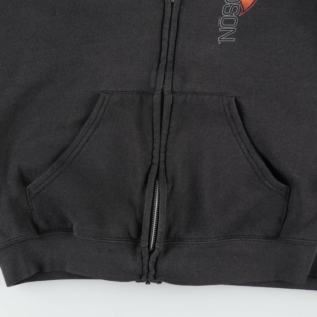 2000'S Harley-Davidson Fire Pattern Full-Zip Sweatshirt Hoodie (Men's Size L) cotton black type Vintage Second Hand