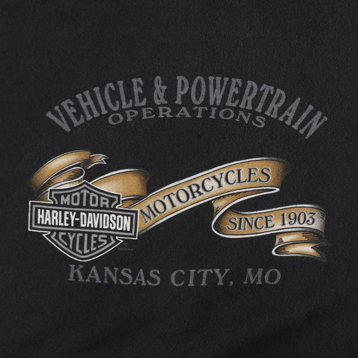 2000'S Harley-Davidson Fire Pattern Full-Zip Sweatshirt Hoodie, Men's Size XL (approx.) cotton black type Vintage Second Hand