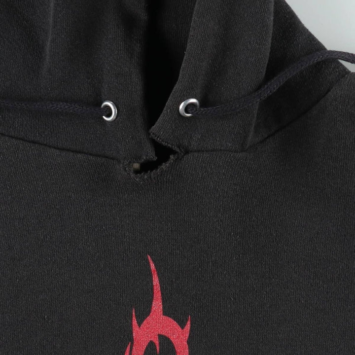 90'S TULTEX SLIPKNOT Cut-off Band Sweatshirt Pullover Hoodie, Men's XL (approx.) cotton black type Vintage Second Hand