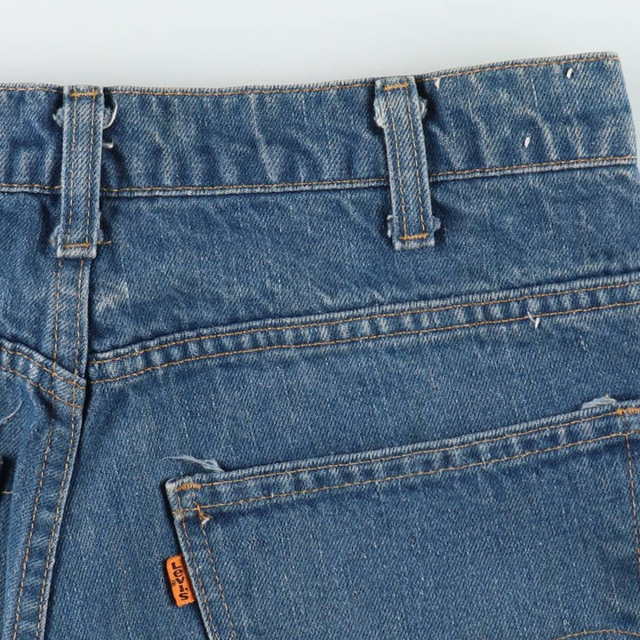 1970'S Levi's 684-0217 Late 66 Series Orange Tab Bell-Bottom Denim Pants W31 L32 (Men's equivalent to W30) Vintage unclear blue type Vintage Second Hand
