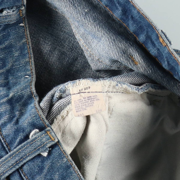 1970'S Levi's 684-0217 Late 66 Series Orange Tab Bell-Bottom Denim Pants W31 L32 (Men's equivalent to W30) Vintage unclear blue type Vintage Second Hand