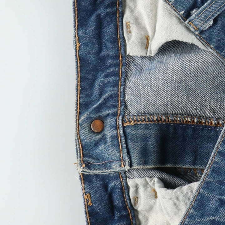1970'S Levi's 684-0217 Late 66 Series Orange Tab Bell-Bottom Denim Pants W31 L32 (Men's equivalent to W30) Vintage unclear blue type Vintage Second Hand