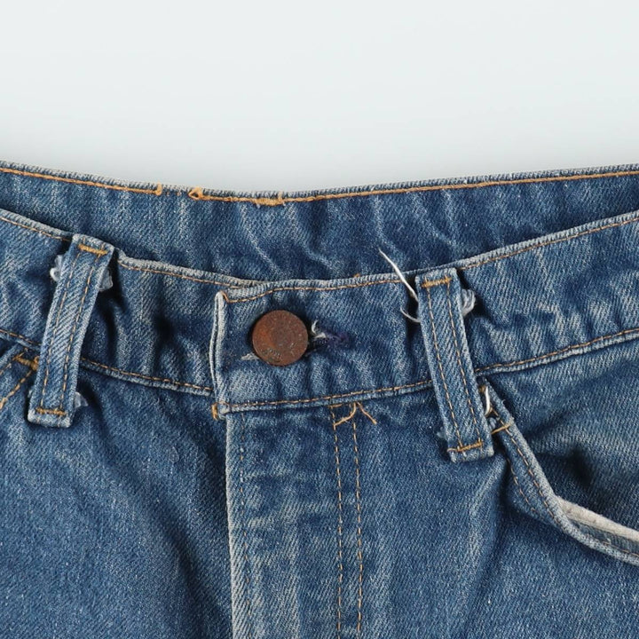 1970'S Levi's 684-0217 Late 66 Series Orange Tab Bell-Bottom Denim Pants W31 L32 (Men's equivalent to W30) Vintage unclear blue type Vintage Second Hand