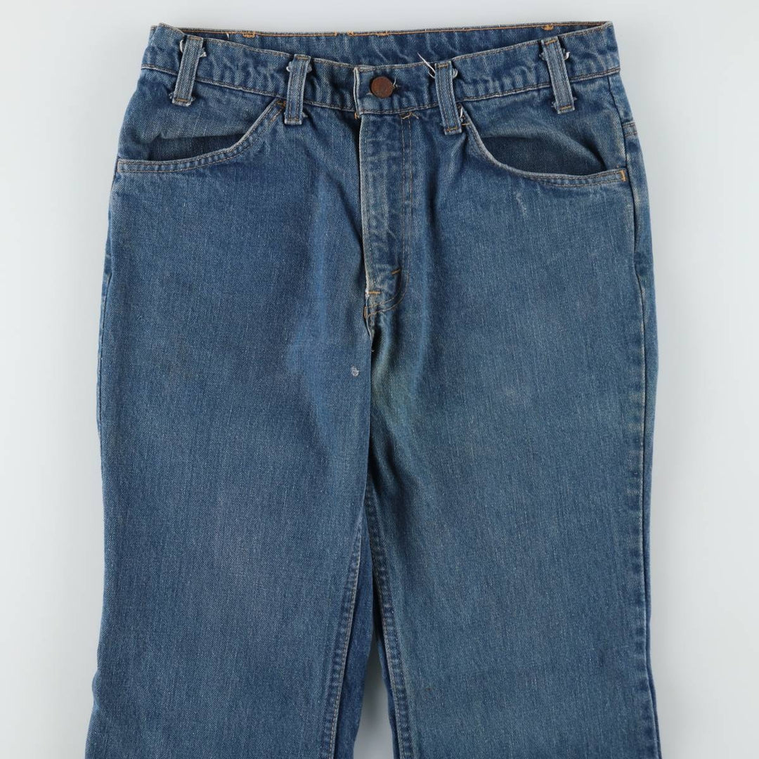 1970'S Levi's 684-0217 Late 66 Series Orange Tab Bell-Bottom Denim Pants W31 L32 (Men's equivalent to W30) Vintage unclear blue type Vintage Second Hand