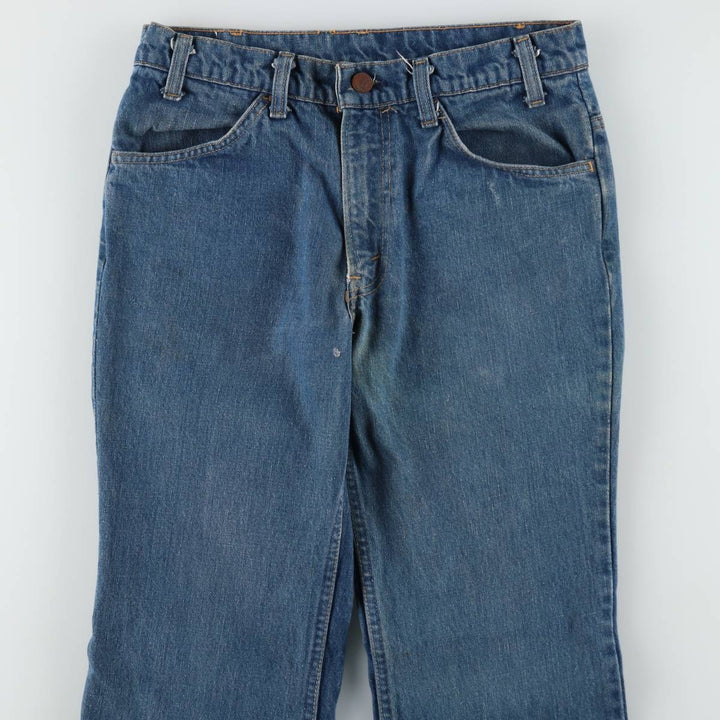 1970'S Levi's 684-0217 Late 66 Series Orange Tab Bell-Bottom Denim Pants W31 L32 (Men's equivalent to W30) Vintage unclear blue type Vintage Second Hand