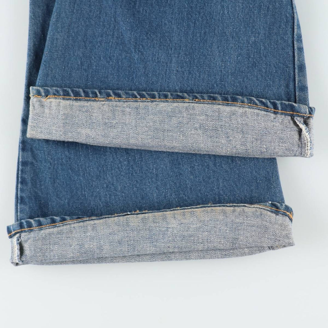 1970'S Levi's 684-0217 Late 66 Series Orange Tab Bell-Bottom Denim Pants W31 L32 (Men's equivalent to W30) Vintage unclear blue type Vintage Second Hand
