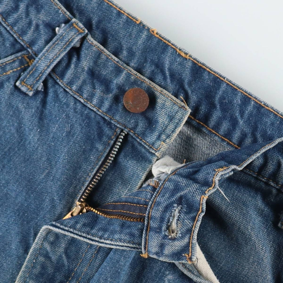1970'S Levi's 684-0217 Late 66 Series Orange Tab Bell-Bottom Denim Pants W31 L32 (Men's equivalent to W30) Vintage unclear blue type Vintage Second Hand