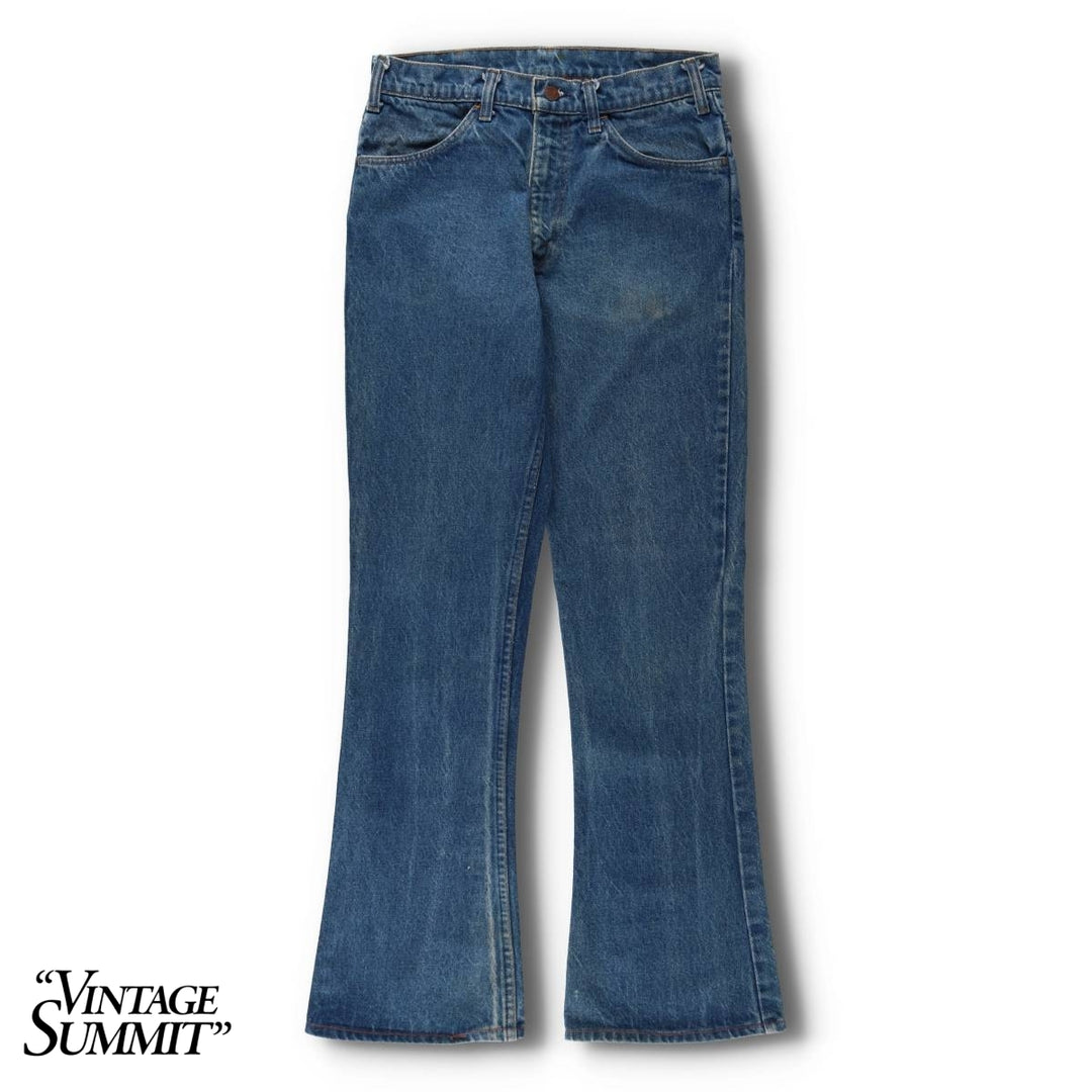 70s-80'S Levi's 646-0217 Orange Tab Bell-Bottom Denim Pants, Men's W30 (approx.), Vintage unclear blue type Vintage Second Hand