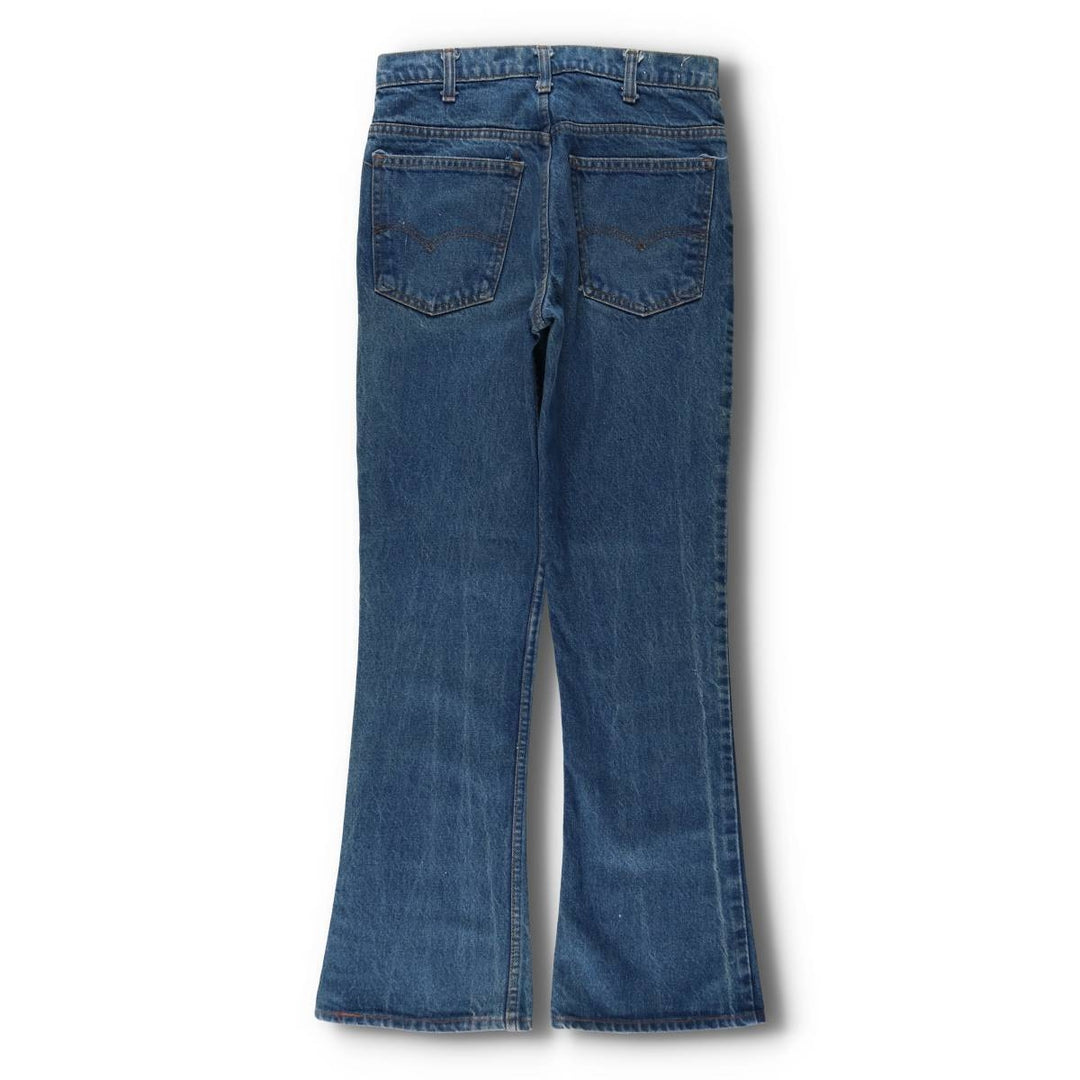 70s-80'S Levi's 646-0217 Orange Tab Bell-Bottom Denim Pants, Men's W30 (approx.), Vintage unclear blue type Vintage Second Hand