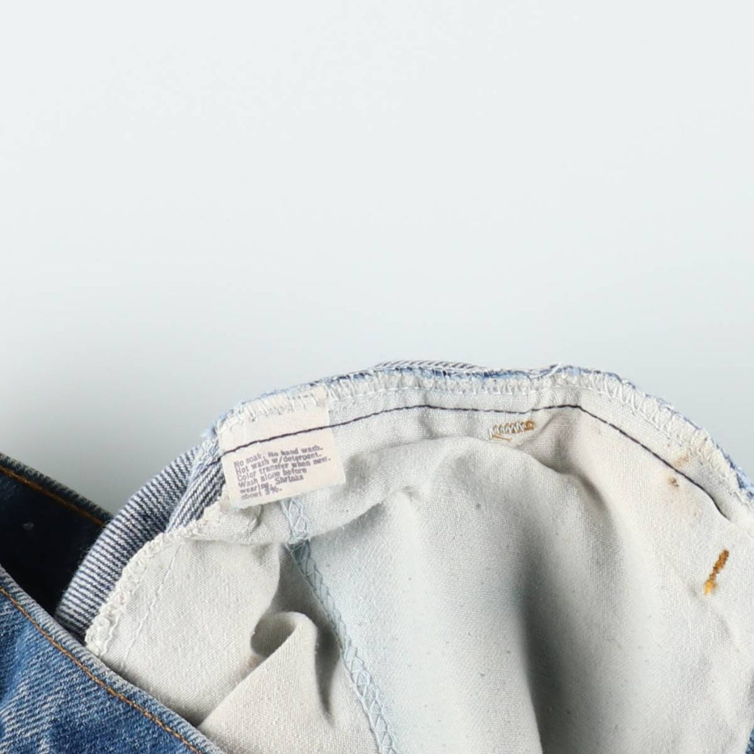 70s-80'S Levi's 646-0217 Orange Tab Bell-Bottom Denim Pants, Men's W30 (approx.), Vintage unclear blue type Vintage Second Hand