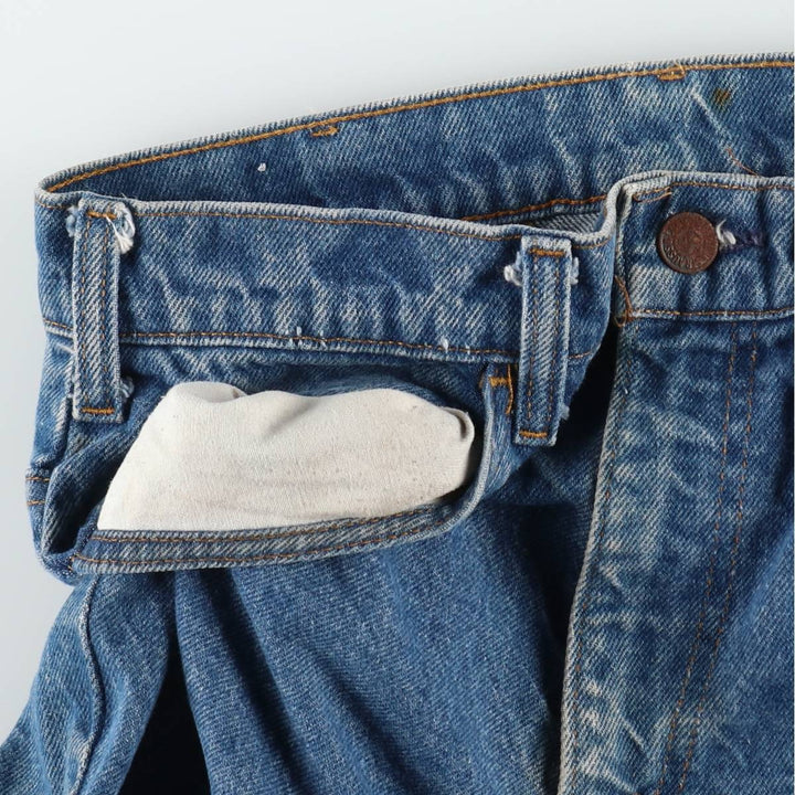 70s-80'S Levi's 646-0217 Orange Tab Bell-Bottom Denim Pants, Men's W30 (approx.), Vintage unclear blue type Vintage Second Hand