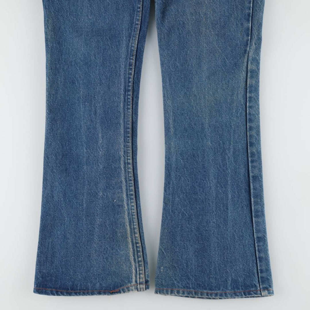 70s-80'S Levi's 646-0217 Orange Tab Bell-Bottom Denim Pants, Men's W30 (approx.), Vintage unclear blue type Vintage Second Hand