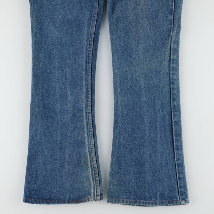 70s-80'S Levi's 646-0217 Orange Tab Bell-Bottom Denim Pants, Men's W30 (approx.), Vintage unclear blue type Vintage Second Hand