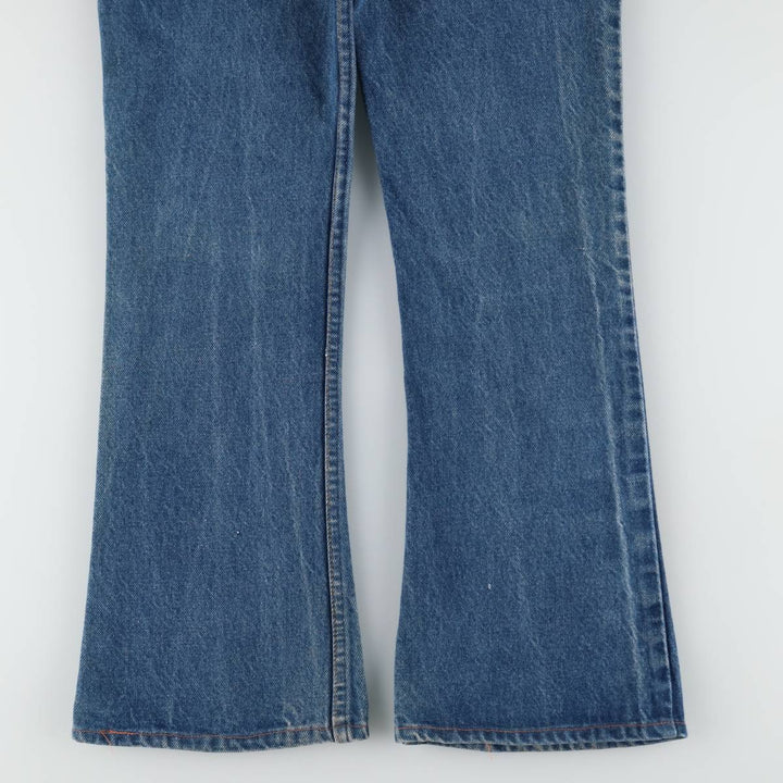 70s-80'S Levi's 646-0217 Orange Tab Bell-Bottom Denim Pants, Men's W30 (approx.), Vintage unclear blue type Vintage Second Hand
