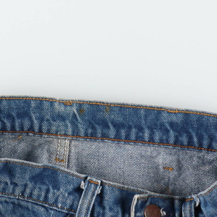70s-80'S Levi's 646-0217 Orange Tab Bell-Bottom Denim Pants, Men's W30 (approx.), Vintage unclear blue type Vintage Second Hand